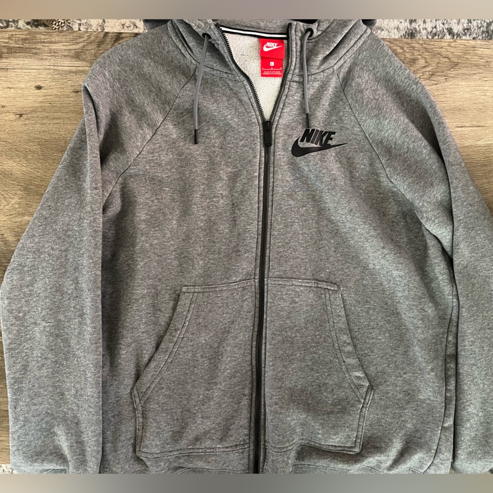 Nike Gray Zip-Up Hoodie